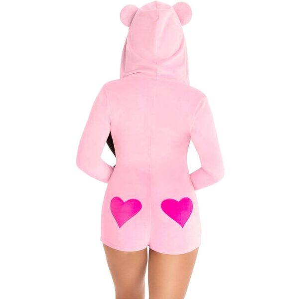 LEG AVENUE - TEDDY BEAR VELVET BODYSUIT PINK - Image 4