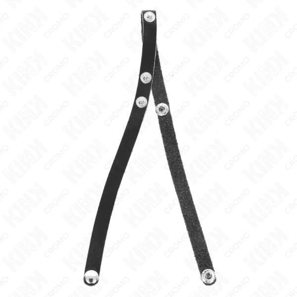 KINK - LEATHER PENIS RING WITH PRESSURE CLOSURE 39 X 1 CM - Image 4