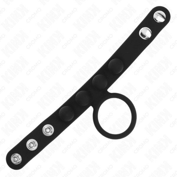 KINK - LEATHER PENIS RING 3.5 CM WITH PRESSURE CLOSURE 23 X 2 CM - Image 4