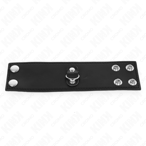 KINK - LEATHER PENIS RING WITH PRESSURE CLOSURE 18 X 5 CM - Image 3