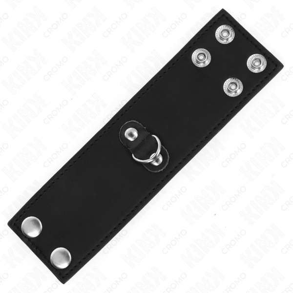 KINK - LEATHER PENIS RING WITH PRESSURE CLOSURE 18 X 5 CM - Image 4