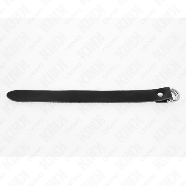 KINK - LEATHER PENIS RING WITH PRESSURE CLOSURE 22 X 2 CM - Image 5
