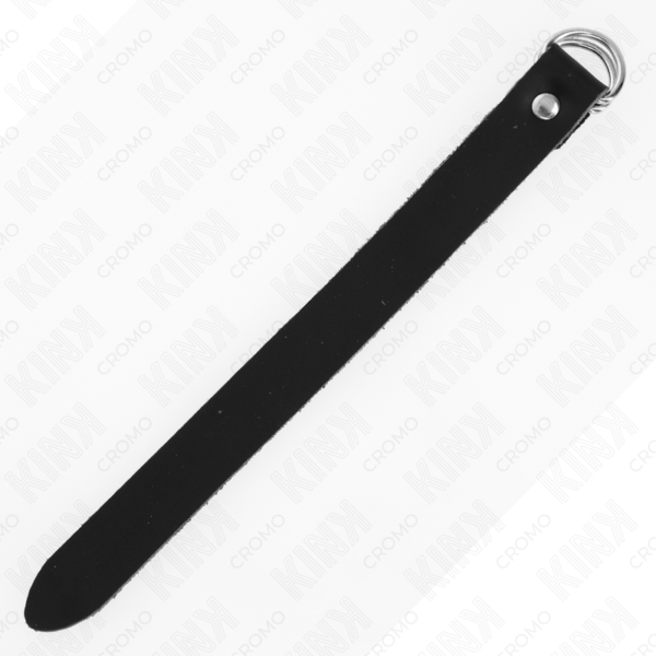 KINK - LEATHER PENIS RING WITH PRESSURE CLOSURE 22 X 2 CM - Image 4