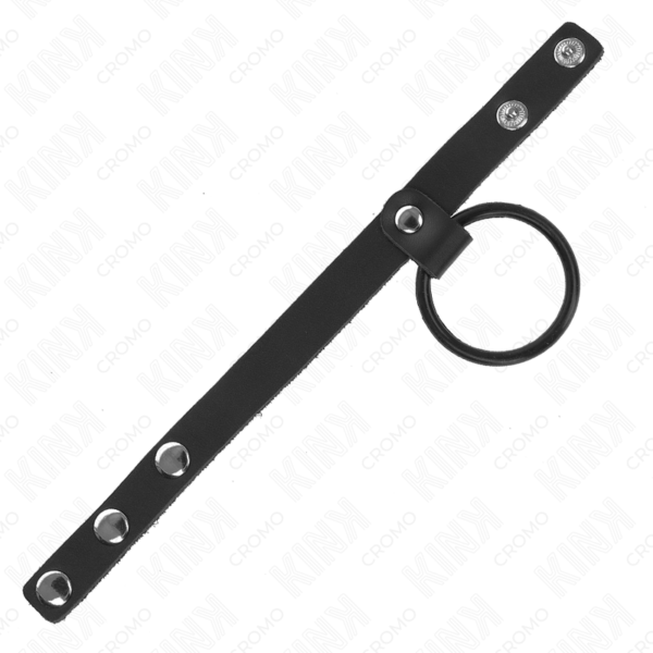 KINK - SILICONE PENIS RING 3.8 CM AND LEATHER BALL DIVIDER 22 X 1.5 CM - Image 4