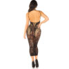 LEG AVENUE - SEAMLESS FITTED LONG DRESS BLACK ONE SIZE - Image 6
