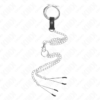 KINK - TRIPLE CHROME METAL PENIS RING 3 CM TO 4.5 CM WITH 26 CM METAL CHAIN AND NIPPLE CLIPS - Image 3