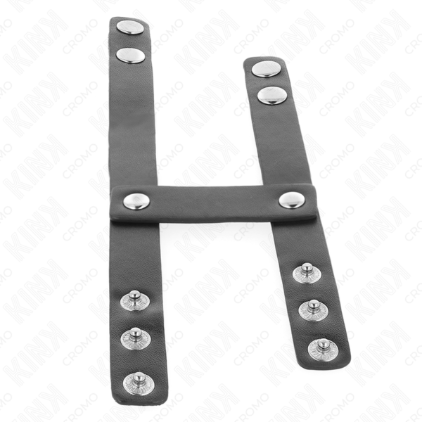 KINK - ADJUSTABLE DOUBLE LEATHER PENIS RING - Image 7