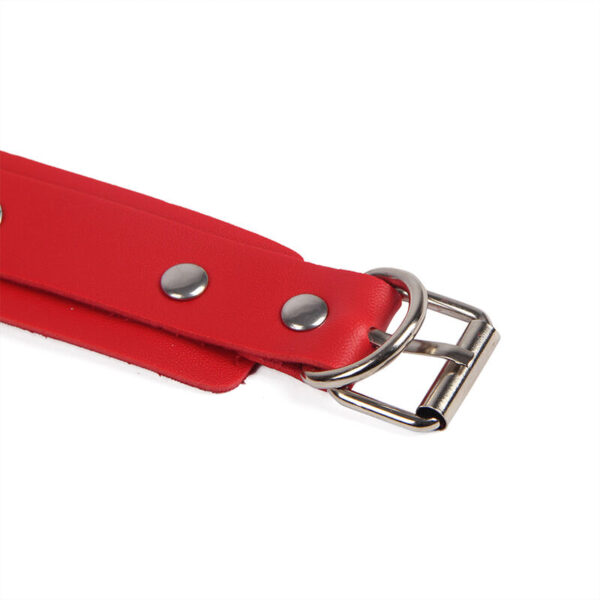 SUBBLIME - 953706 HANDCUFFS WITH BONDAGE BELT RED ONE SIZE - Image 7