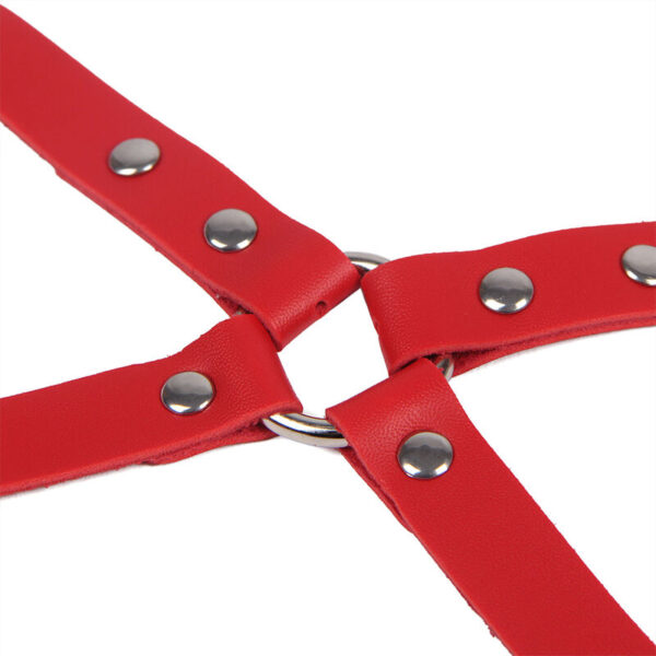 SUBBLIME - 953706 HANDCUFFS WITH BONDAGE BELT RED ONE SIZE - Image 9