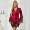 SUBBLIME - 953812 ELEGANT LACE PAJAMAS + THONG RED - Image 7