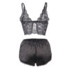 SUBBLIME - 953928 SILK AND LACE NIGHTGOWN + PANTIES BLACK - Image 6