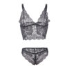 SUBBLIME - 953928 SILK AND LACE NIGHTGOWN + PANTIES BLACK - Image 8