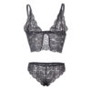 SUBBLIME - 953928 SILK AND LACE NIGHTGOWN + PANTIES BLACK - Image 7