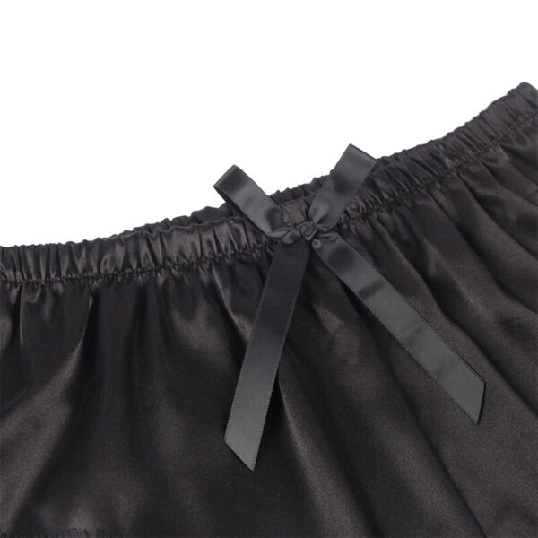 SUBBLIME - 953942 CASUAL SILK NIGHTGOWN + LACE PANTS BLACK - Image 6