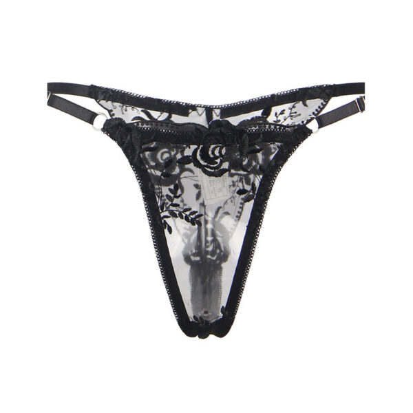 SUBBLIME - 945237 BRA + PANTIES WITH GARTER BELT FLORAL DESIGN BLACK - Image 9