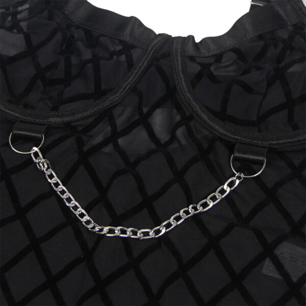 SUBBLIME - 954260 BODY WITH CHAINS + GARTER BELT BLACK - Image 9