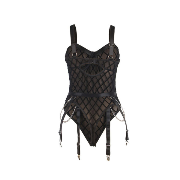SUBBLIME - 954260 BODY WITH CHAINS + GARTER BELT BLACK - Image 6