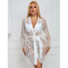 SUBBLIME - 954376 LONG SLEEVE NIGHTGOWN WITH FLORAL DESIGN WHITE - Image 9