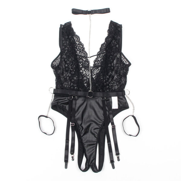 SUBBLIME - 954383 SEXY BODY WITH GARTER BELT BLACK - Image 5