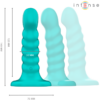 INTENSE - BUFFY VIBRATOR SIZE S SPIRAL DESIGN 10 VIBRATIONS BLUE REMOTE CONTROL - Image 2
