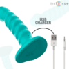 INTENSE - BUFFY VIBRATOR SIZE S SPIRAL DESIGN 10 VIBRATIONS BLUE REMOTE CONTROL - Image 5