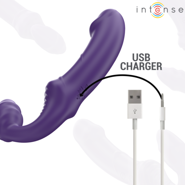 INTENSE - JILL DOUBLE VIBRATOR 20 CM PURPLE REMOTE CONTROL - Image 6