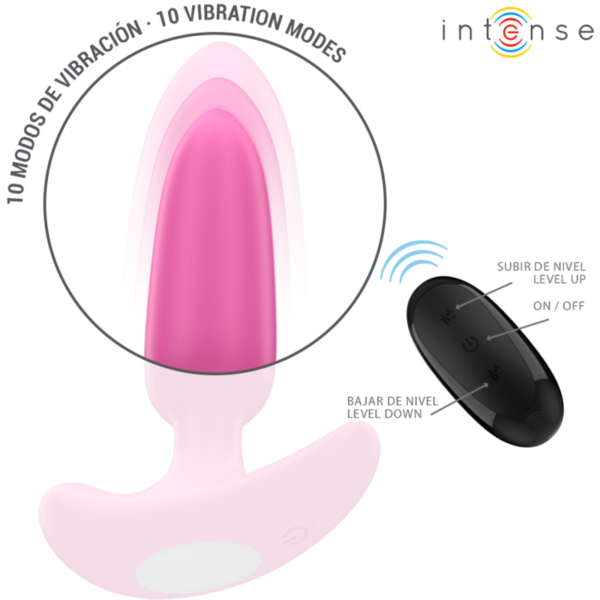 INTENSE - ROSS ANAL PLUG 10 VIBRATIONS PINK REMOTE CONTROL - Image 4