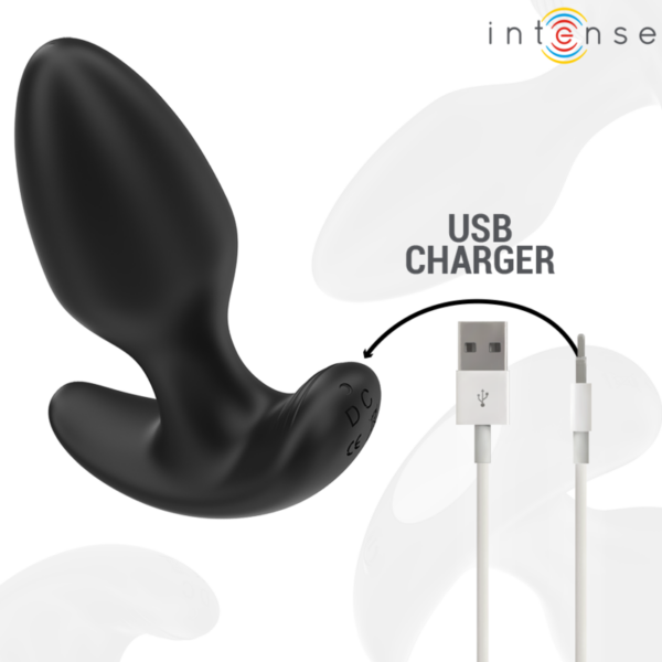 INTENSE - JOEY ANAL PLUG 10 VIBRATIONS BLACK REMOTE CONTROL - Image 5
