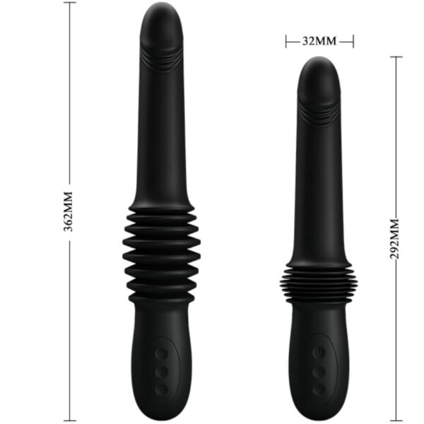 PRETTY LOVE - PAZUZU VIBRATOR 3 THRUST MODES BLACK - Image 7