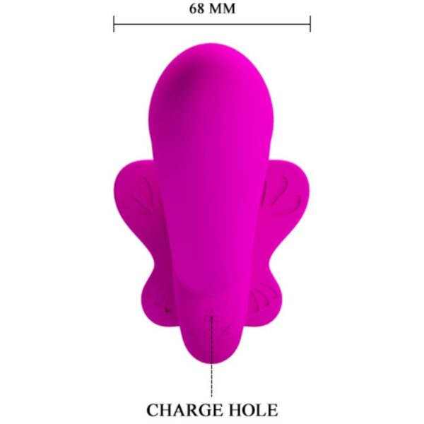 PRETTY LOVE - VALERIE DOUBLE STRAP-ON VIBRATOR 12 VIBRATIONS PURPLE - Image 5