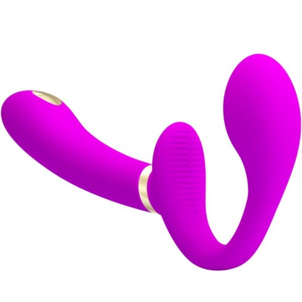 PRETTY LOVE - THUNDERBIRD DOUBLE STRAP-ON VIBRATOR REMOTE CONTROL PURPLE - Image 3