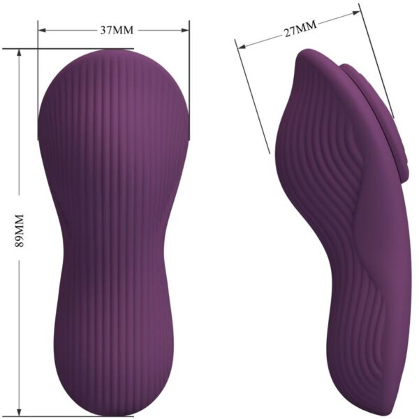 PRETTY LOVE - MANE LAY ON CLITORIS MASSAGER 10 VIBRATIONS REMOTE CONTROL PURPLE - Image 4