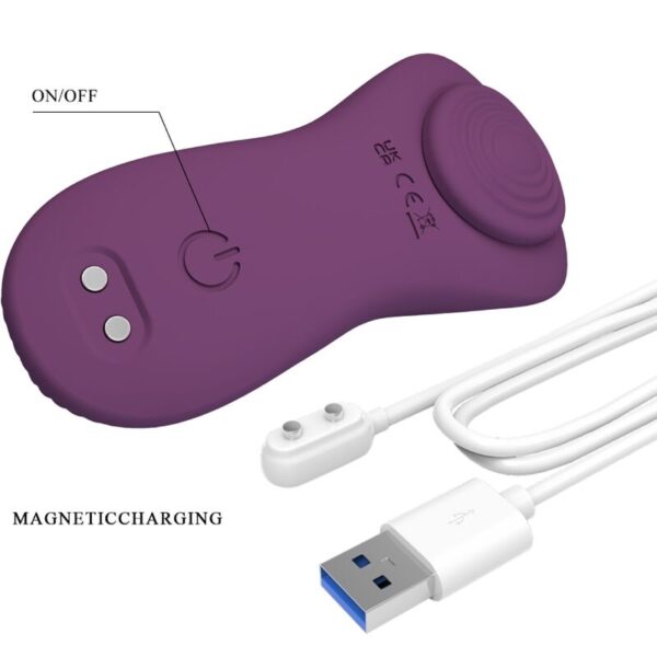 PRETTY LOVE - MANE LAY ON CLITORIS MASSAGER 10 VIBRATIONS REMOTE CONTROL PURPLE - Image 5