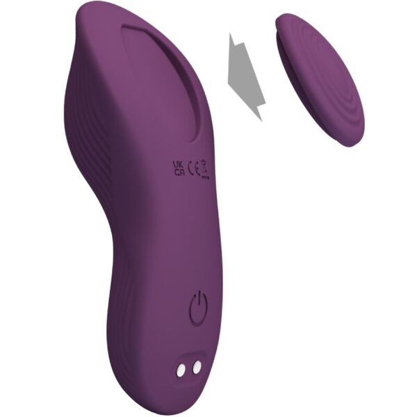 PRETTY LOVE - MANE LAY ON CLITORIS MASSAGER 10 VIBRATIONS REMOTE CONTROL PURPLE - Image 3