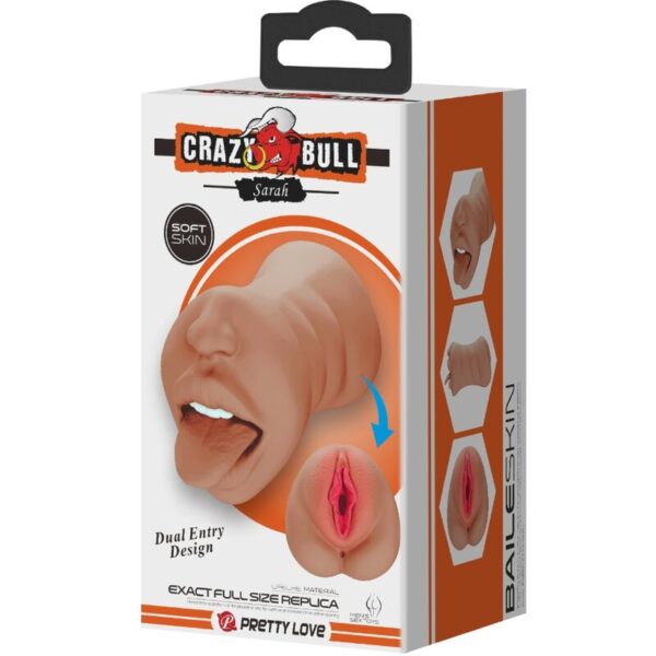 CRAZY BULL - SARAH DOUBLE MASTURBATOR MOUTH & VAGINA FLESH - Image 6
