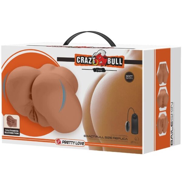 CRAZY BULL - LUNA VIBRATOR BUTT WITH REALISTIC VAGINA AND ANUS FLESH CONTROL REMOTO - Image 9