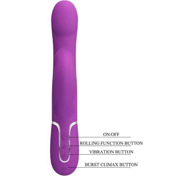 PRETTY LOVE - 4 IN 1 MULTIFUNCTION VIBRATOR & STIMULATOR PURPLE - Image 4
