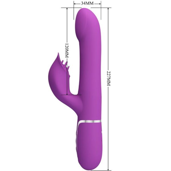 PRETTY LOVE - 4 IN 1 MULTIFUNCTION VIBRATOR & STIMULATOR PURPLE - Image 5