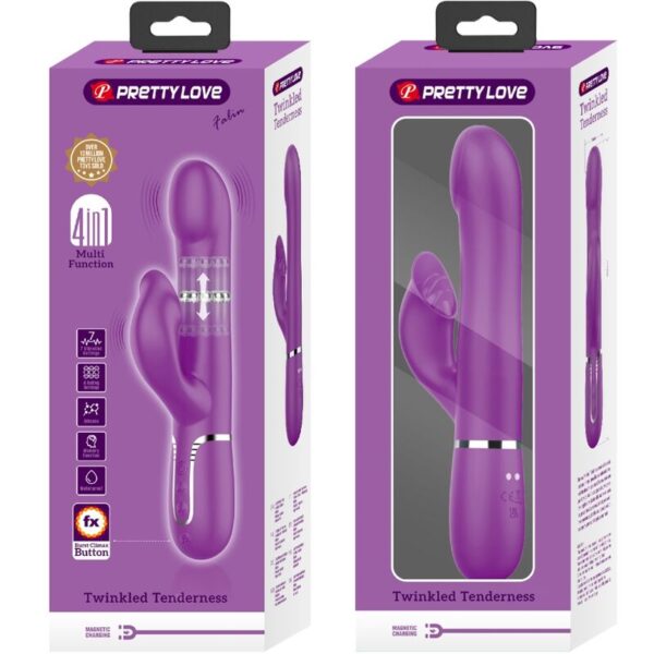 PRETTY LOVE - 4 IN 1 MULTIFUNCTION VIBRATOR & STIMULATOR PURPLE - Image 6