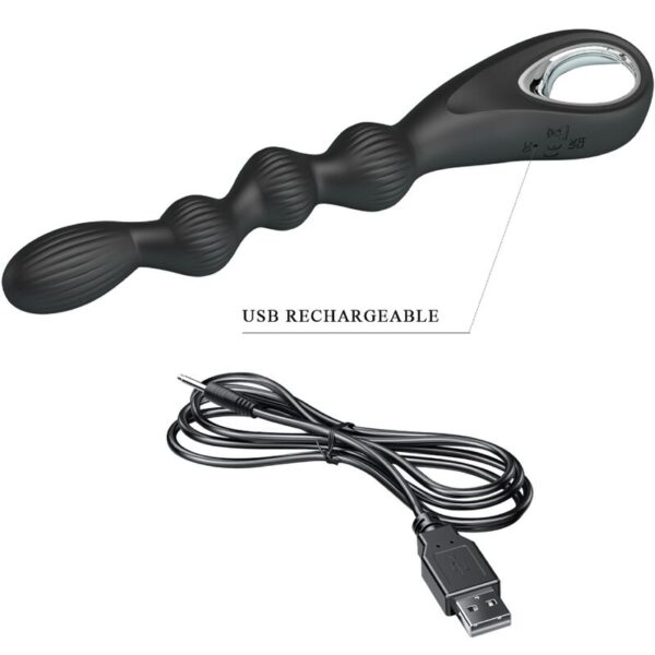 PRETTY LOVE - FEDERER ANAL VIBRATOR 12 VIBRATIONS BLACK - Image 6