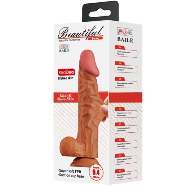 BAILE - BURAQ REALISTIC DILDO 24 CM FLESH - Image 6