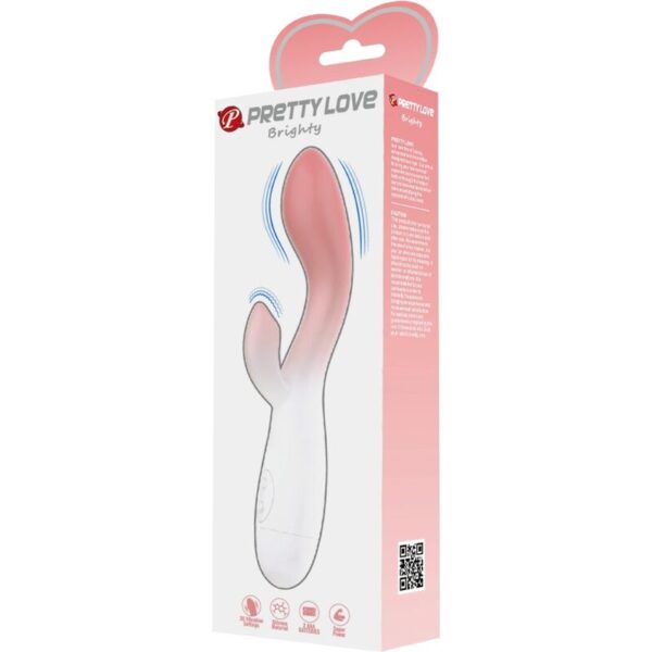 PRETTY LOVE - BRIGHTY G-SPOT VIBRATOR + CLITORIS STIMULATOR 30 VIBRATIONS PINK - Image 6