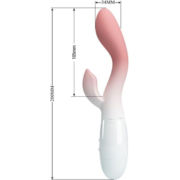 PRETTY LOVE - BRIGHTY G-SPOT VIBRATOR + CLITORIS STIMULATOR 30 VIBRATIONS PINK - Image 4