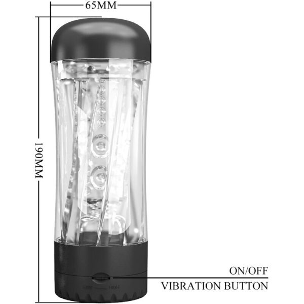 PRETTY LOVE - TAMARA MALE MASTURBATOR MULTI-SPEED VIBRATOR BLACK - Image 4