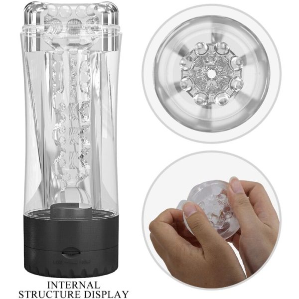 PRETTY LOVE - TAMARA MALE MASTURBATOR MULTI-SPEED VIBRATOR BLACK - Image 5