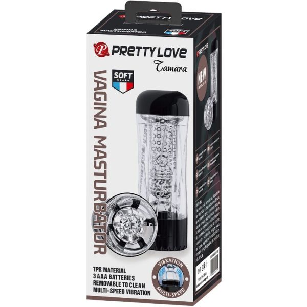 PRETTY LOVE - TAMARA MALE MASTURBATOR MULTI-SPEED VIBRATOR BLACK - Image 10