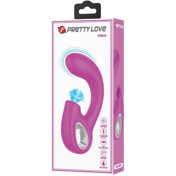 PRETTY LOVE - SIBEL SIBEL G-SPOT VIBRATOR + CLITORIS STIMULATOR 10 VIBRATIONS PURPLE - Image 7