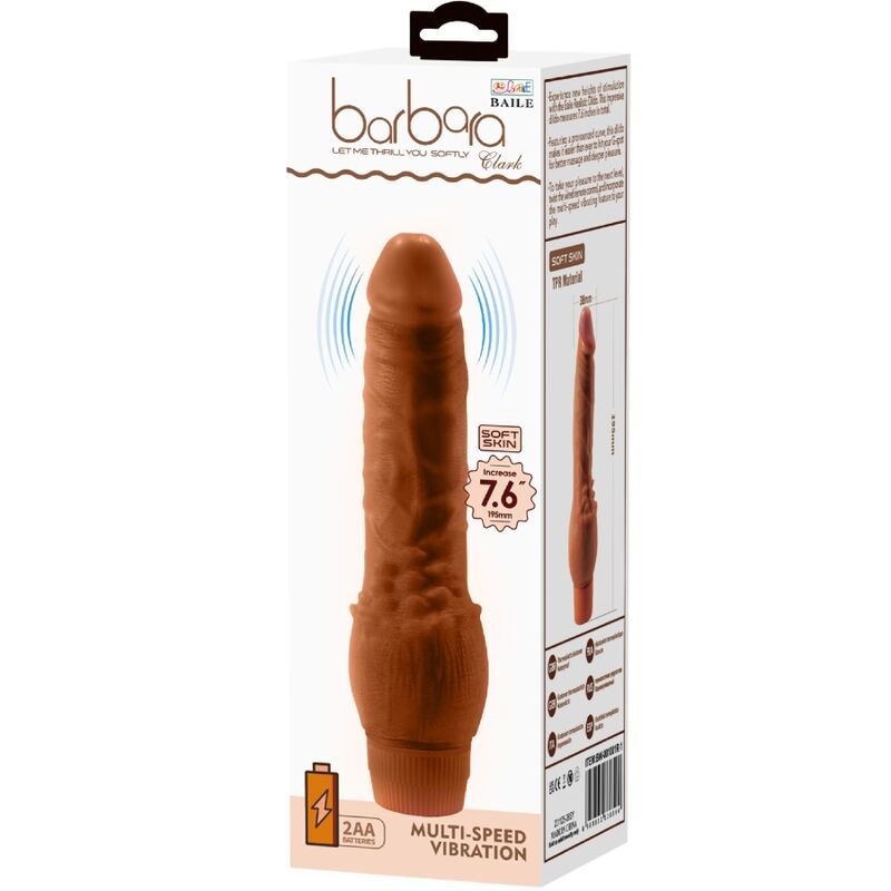 BAILE - BARBARA REALISTIC VIBRATOR 19.5 CM MULATTO - Image 6