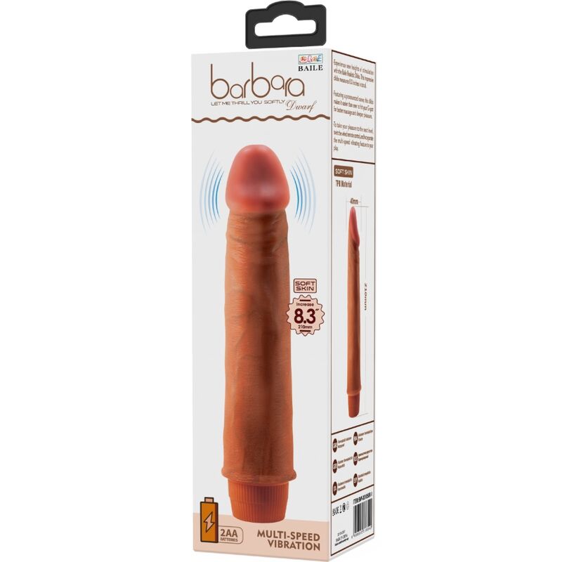 BAILE - DWARF REALISTIC VIBRATOR 21 CM MULATTO - Image 6