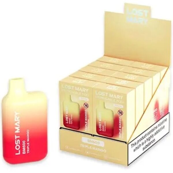 LOST MARY - BM600 NICOTINE VAPER 2% DISPOSABLE TRIPLE MANGO - Image 2